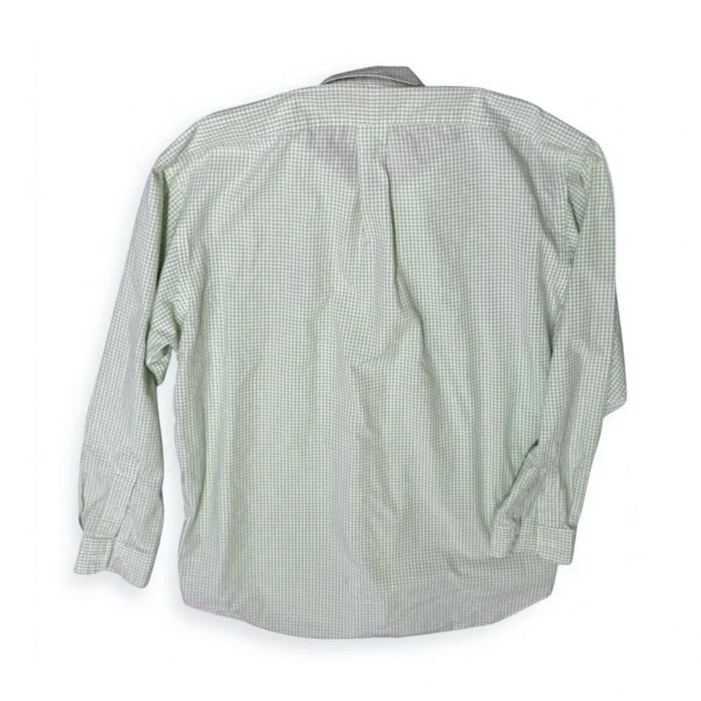 Polo Ralph Lauren Blake Shirt Mens Large Green Gingham Check Cotton Button Down